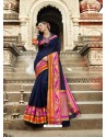 Fashionistic Navy Blue Designer Saree