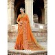 Beautiful Orange Cotton Silk Saree