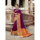 Beauteous Purple Designer Silk Saree