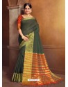 Asthetic Mehendi Cotton Saree