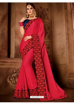 Glamorous Silk Embroidered Saree