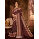 Enhanting Deep Scarlet Satin Silk Saree