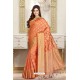 Glorious Orange Art Silk Tussar Saree