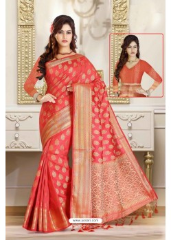 Latest Art Silk Tussar Party Wear Saree