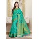 Magical Turquoise Silk Saree