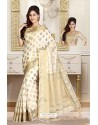 Lustrous Off White Party Wear Saree