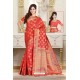 Flawless Red Silk Saree