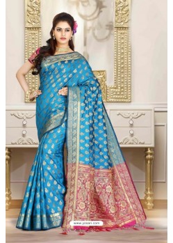 Modern Banarasi Silk Party Wear Saree