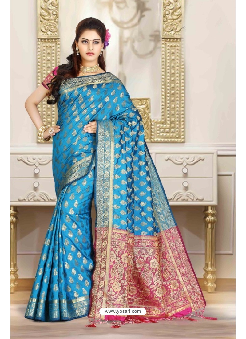 Buy Modern Banarasi Silk Party Wear Saree | Party Wear Sarees