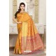 Glowing Orange Banarasi Saree