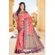 Exceptional Pink Zari Work Designer Saree