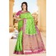 Deserving Green Art Silk Tussar Saree