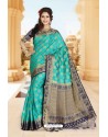 Fashionistic Turquoise Designer Saree