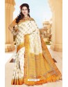 Beauteous Art Silk Tussar Zari Work Designer Saree