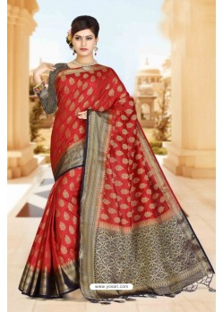 Phenomenal Wine Silk Saree