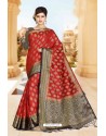 Phenomenal Wine Silk Saree