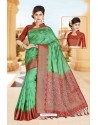 Charming Green Designer Saree