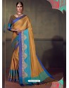 Asthetic Camel Cotton Silk Saree