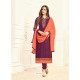 Splendid Purple Brasso Georgette Churidar Salwar Suit