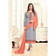 Glorious Grey Churidar Salwar Suit