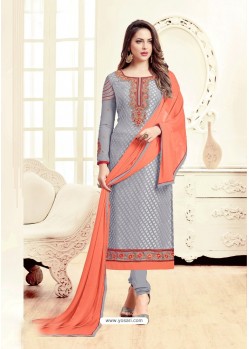 Glorious Grey Churidar Salwar Suit