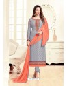 Glorious Grey Churidar Salwar Suit