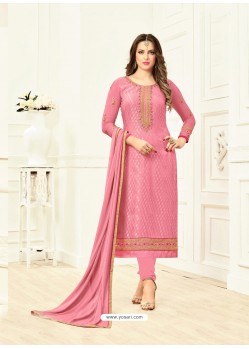 Lovely Peach Churidar Salwar Suit