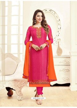 Latest Fuchsia Brasso Georgette Suit