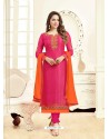 Latest Fuchsia Brasso Georgette Suit