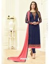 Dazzling Brasso Georgette Churidar Salwar Suit