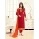 Eyeful Crimson Churidar Salwar Suit