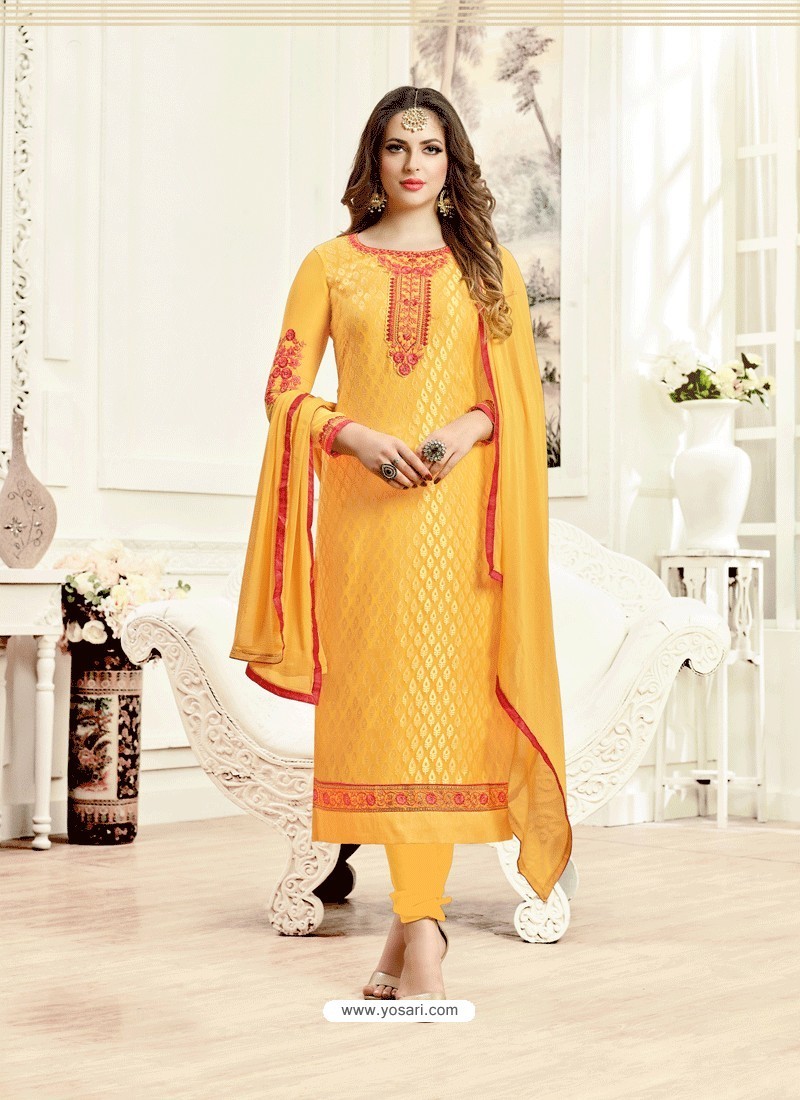 Buy Printed Chanderi Cotton Red Churidar Salwar Suit Online : Italy 