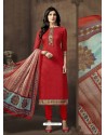 Gorgeous Cotton Satin Churidar Suit