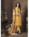 Competent Yellow Churidar Salwar Suit