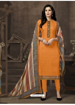 Markable Mustard Churidar Suit