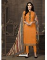 Markable Mustard Churidar Suit