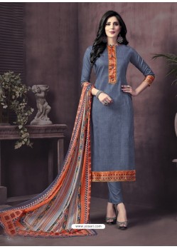 Glowing Cotton Satin Churidar Suit