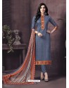 Glowing Cotton Satin Churidar Suit