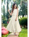 Cream Georgette Designer Readymade Tunic Kurti