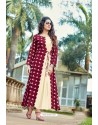 Maroon Georgette Designer Readymade Tunic Kurti