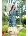 Blue Georgette Designer Readymade Tunic Kurti