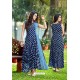 Navy Blue Georgette Designer Readymade Tunic Kurti