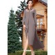 Grey Embroidered Georgette Readymade Long Kurti