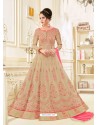 Beautiful Cream Designer Embroidered Anarkali Suit