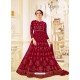 Beauteous Maroon Heavy Embroidered Anarkali Suit