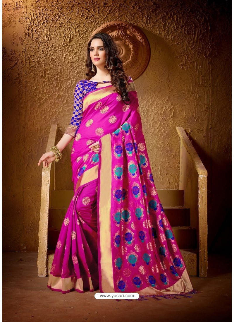 cotton silk saree with designer blouse