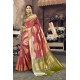 Sensational Light Pink Heavy Designer Silk Embellished Saree