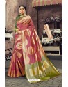 Sensational Light Pink Heavy Designer Silk Embellished Saree