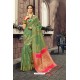 Extraordinary Green Jacquard Designer Silk Saree