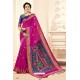 Nice Looking Pink Designer Banarasi Silk Saree